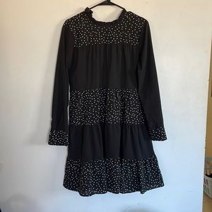 Black and polka dot dress